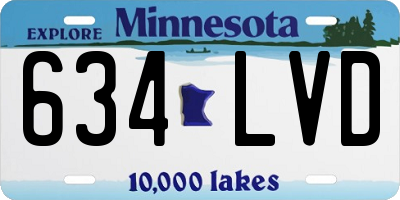 MN license plate 634LVD