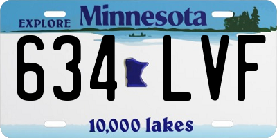 MN license plate 634LVF