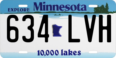 MN license plate 634LVH