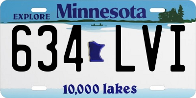 MN license plate 634LVI