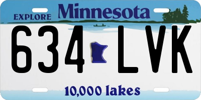 MN license plate 634LVK