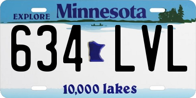 MN license plate 634LVL