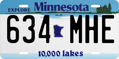 MN license plate 634MHE