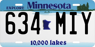MN license plate 634MIY