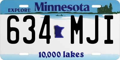 MN license plate 634MJI