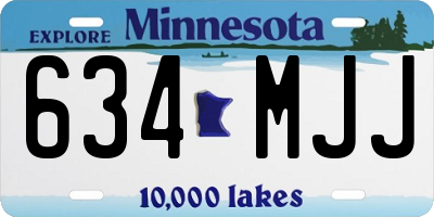 MN license plate 634MJJ
