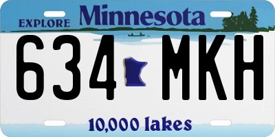 MN license plate 634MKH