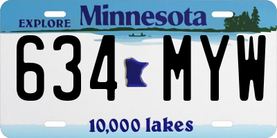 MN license plate 634MYW