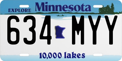 MN license plate 634MYY