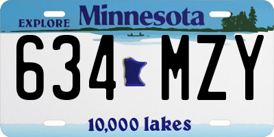 MN license plate 634MZY