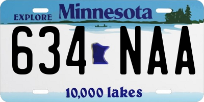 MN license plate 634NAA