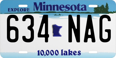 MN license plate 634NAG