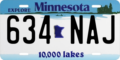 MN license plate 634NAJ