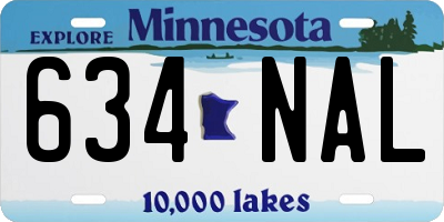MN license plate 634NAL