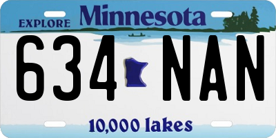 MN license plate 634NAN