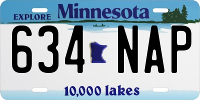 MN license plate 634NAP