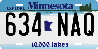 MN license plate 634NAQ