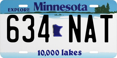 MN license plate 634NAT