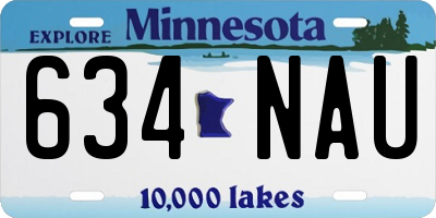 MN license plate 634NAU