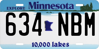 MN license plate 634NBM