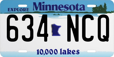 MN license plate 634NCQ