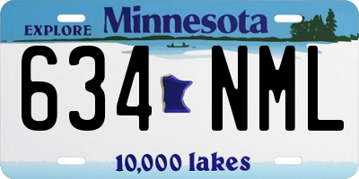 MN license plate 634NML