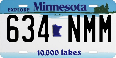 MN license plate 634NMM