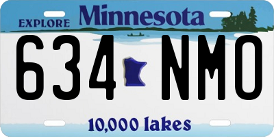 MN license plate 634NMO