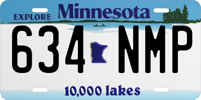 MN license plate 634NMP