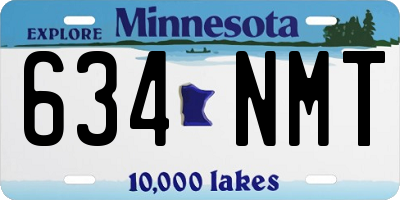 MN license plate 634NMT