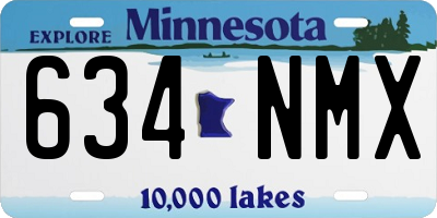 MN license plate 634NMX
