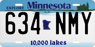 MN license plate 634NMY