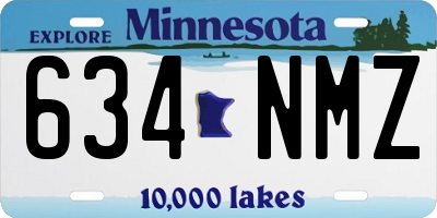 MN license plate 634NMZ