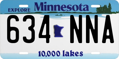 MN license plate 634NNA