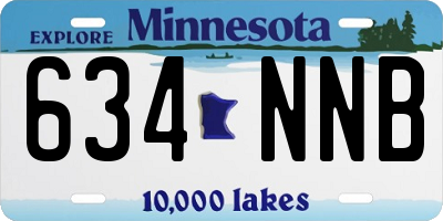 MN license plate 634NNB