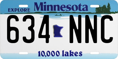 MN license plate 634NNC