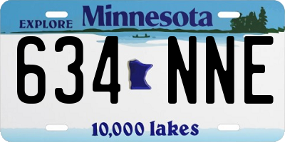 MN license plate 634NNE
