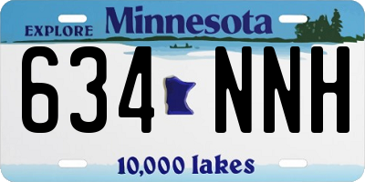 MN license plate 634NNH