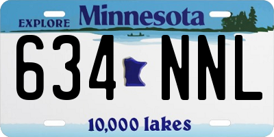 MN license plate 634NNL