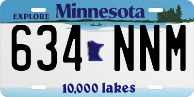 MN license plate 634NNM