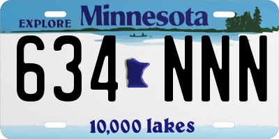 MN license plate 634NNN