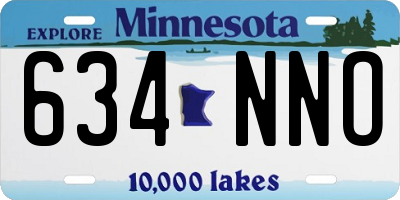 MN license plate 634NNO