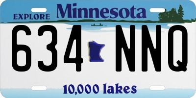 MN license plate 634NNQ