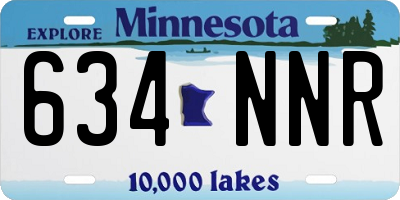 MN license plate 634NNR
