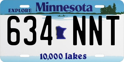 MN license plate 634NNT