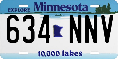 MN license plate 634NNV