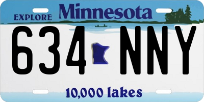 MN license plate 634NNY