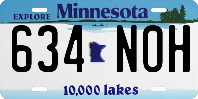 MN license plate 634NOH