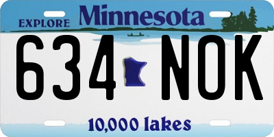 MN license plate 634NOK