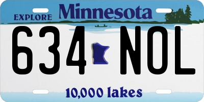 MN license plate 634NOL